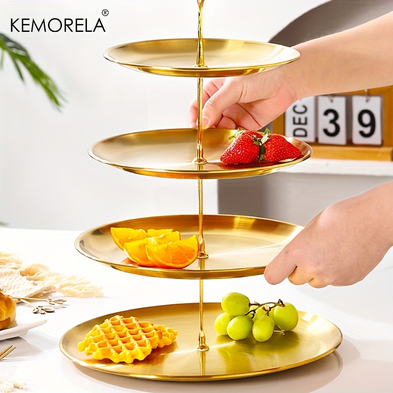 2/3 ชั้นสแตนเลสสตีลเค้กถาดผลไม - Cake Board Round บทวิจารณ์และราคา