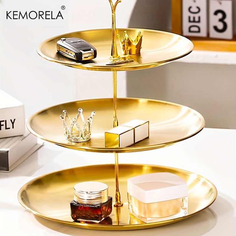 2/3 ชั้นสแตนเลสสตีลเค้กถาดผลไม - Cake Board Round บทวิจารณ์และราคา