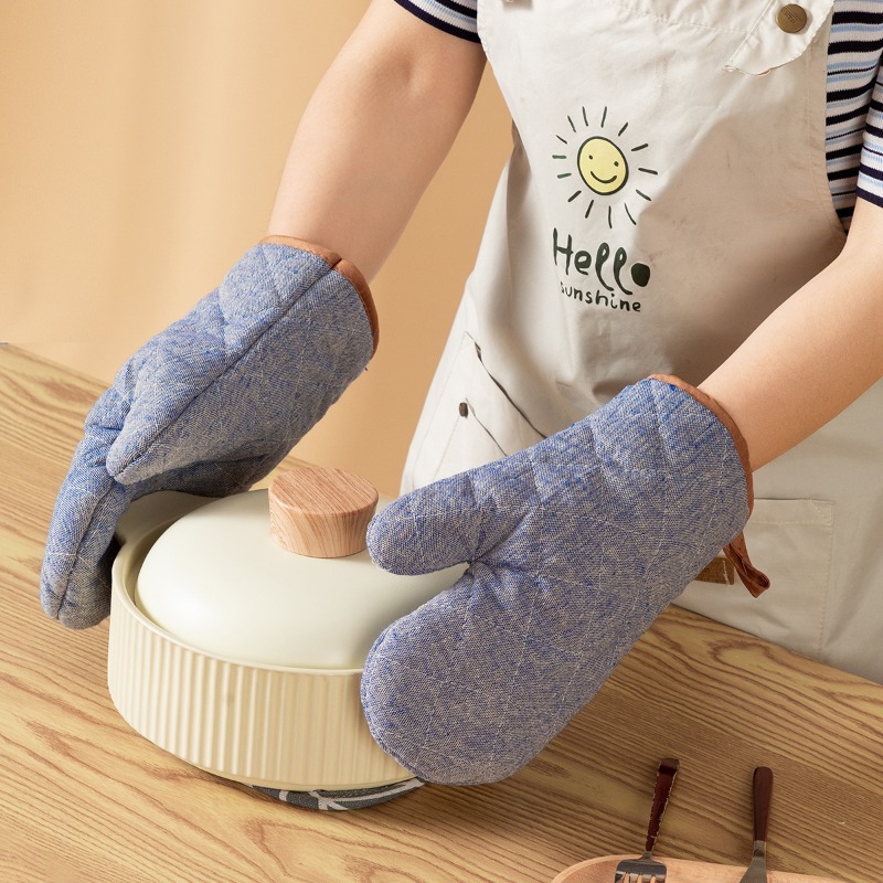 ถุงมือกันความร้อนแบบหนา 2 ชิ้น - Kitchen Baking Gloves บทวิจารณ์และราคา