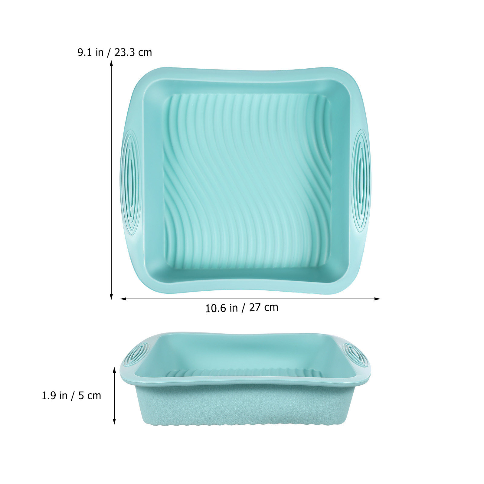 พิมพ์เค้กซิลิโคนทรงสี่เหลี่ยม  - Kitchen Baking Tins บทวิจารณ์และราคา