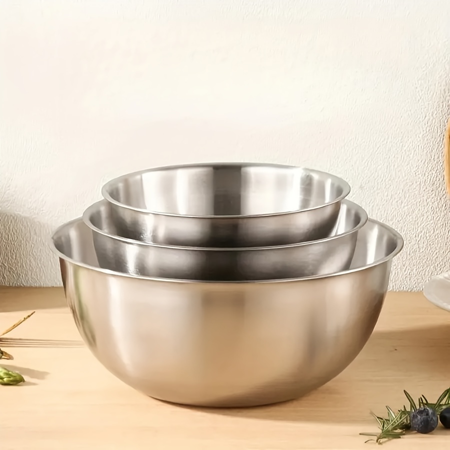 ชุดชามสลัดสแตนเลส 3 ชิ้น ชามผส - Kitchen Baking Bowls บทวิจารณ์และราคา