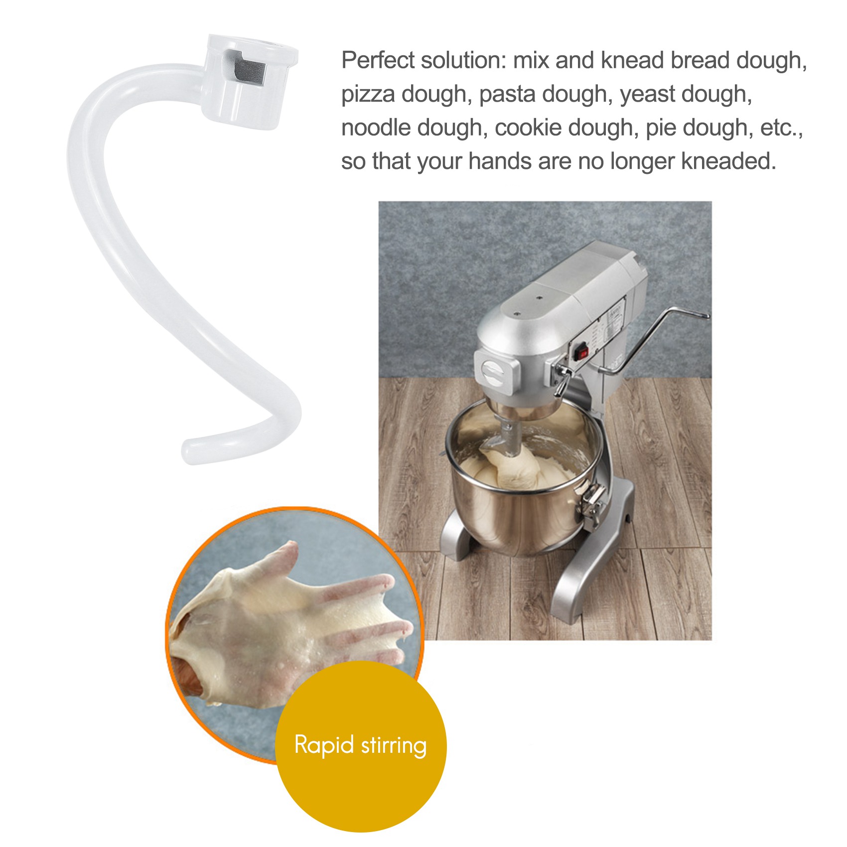 อะไหล่ตะขอเกี่ยวแป้งแบบเกลียว  - Kitchen Baking Aid บทวิจารณ์และราคา