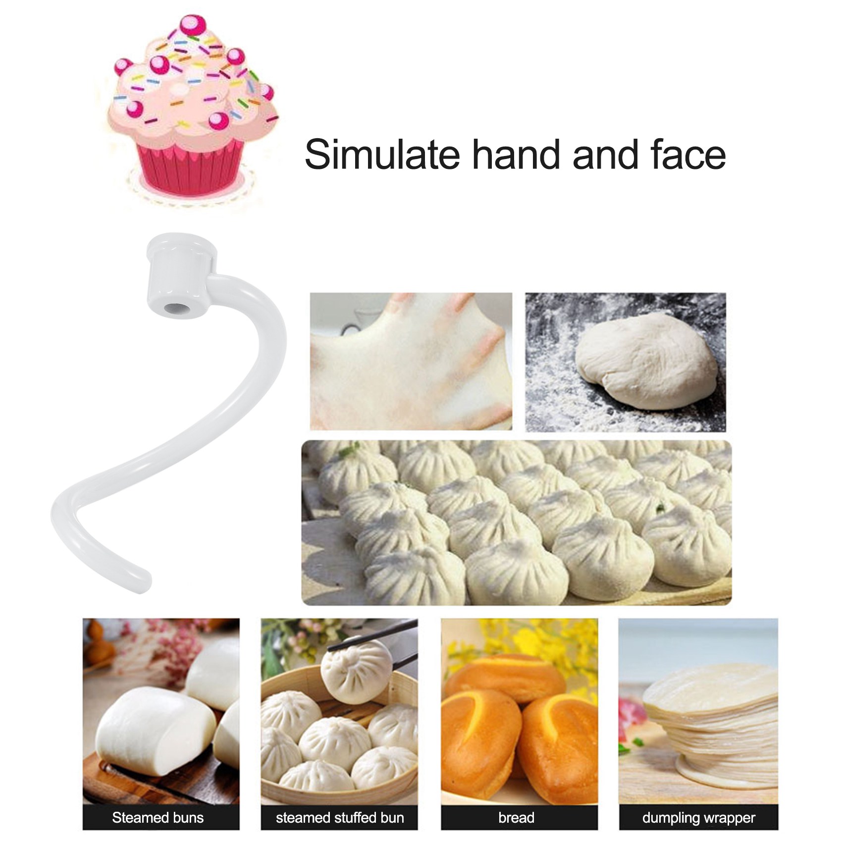 อะไหล่ตะขอเกี่ยวแป้งแบบเกลียว  - Kitchen Baking Aid บทวิจารณ์และราคา